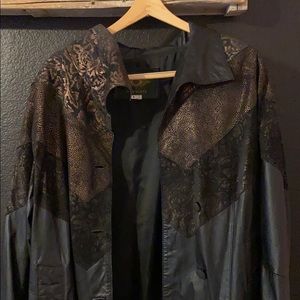 Vintage Leather Trench Coat